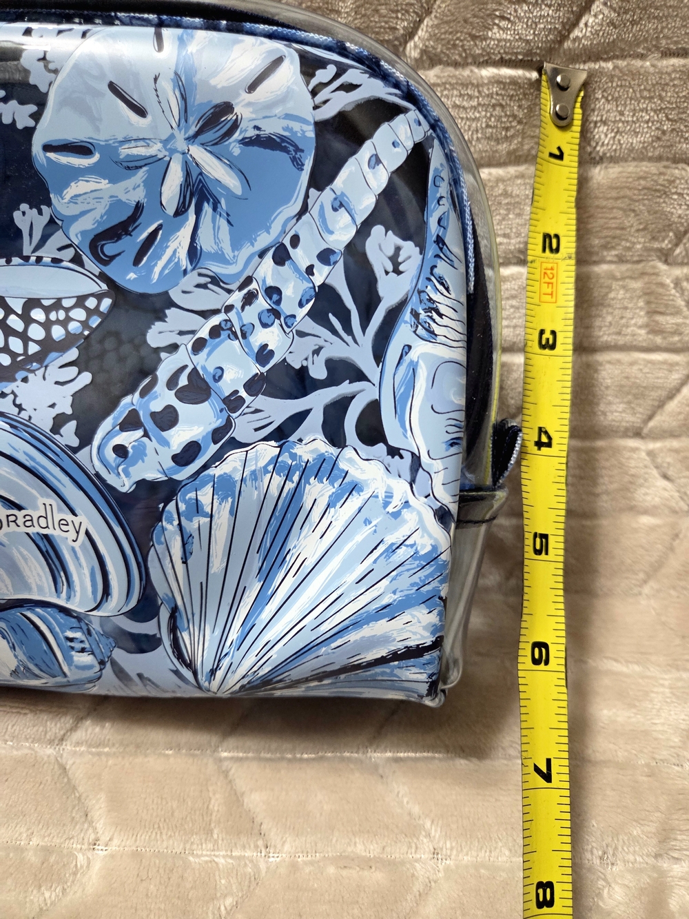 NWT Vera Bradley Blue Seashell Cosmetic Pouch - Picture 2 of 5